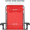 image:imageBest Choice Products Oversized Zero Gravity Chair Folding Outdoor Patio Lounge Recliner wCup Holder Accessory Tray Pillow  Dusty BlueCrimson Red