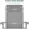 image:imageBest Choice Products Oversized Zero Gravity Chair Folding Outdoor Patio Lounge Recliner wCup Holder Accessory Tray Pillow  Dusty BlueDove Gray