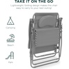 image:imageBest Choice Products Oversized Zero Gravity Chair Folding Outdoor Patio Lounge Recliner wCup Holder Accessory Tray Pillow  Dusty BlueDove Gray