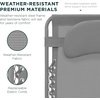 image:imageBest Choice Products Oversized Zero Gravity Chair Folding Outdoor Patio Lounge Recliner wCup Holder Accessory Tray Pillow  Dusty BlueDove Gray