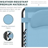 image:imageBest Choice Products Oversized Zero Gravity Chair Folding Outdoor Patio Lounge Recliner wCup Holder Accessory Tray Pillow  Dusty BlueDusty Blue