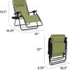 image:imageBest Choice Products Oversized Zero Gravity Chair Folding Outdoor Patio Lounge Recliner wCup Holder Accessory Tray Pillow  Dusty BlueDusty Green