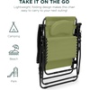 image:imageBest Choice Products Oversized Zero Gravity Chair Folding Outdoor Patio Lounge Recliner wCup Holder Accessory Tray Pillow  Dusty BlueDusty Green