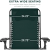 image:imageBest Choice Products Oversized Zero Gravity Chair Folding Outdoor Patio Lounge Recliner wCup Holder Accessory Tray Pillow  Dusty BlueForest Green