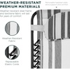 image:imageBest Choice Products Oversized Zero Gravity Chair Folding Outdoor Patio Lounge Recliner wCup Holder Accessory Tray Pillow  Dusty BlueGray Stripes