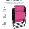 image:imageBest Choice Products Oversized Zero Gravity Chair Folding Outdoor Patio Lounge Recliner wCup Holder Accessory Tray Pillow  Dusty BlueHot PinkBlack