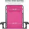 image:imageBest Choice Products Oversized Zero Gravity Chair Folding Outdoor Patio Lounge Recliner wCup Holder Accessory Tray Pillow  Dusty BlueHot PinkBlack