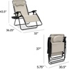 image:imageBest Choice Products Oversized Zero Gravity Chair Folding Outdoor Patio Lounge Recliner wCup Holder Accessory Tray Pillow  Dusty BlueIvory