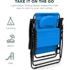 image:imageBest Choice Products Oversized Zero Gravity Chair Folding Outdoor Patio Lounge Recliner wCup Holder Accessory Tray Pillow  Dusty BlueLight Blue