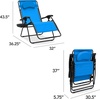 image:imageBest Choice Products Oversized Zero Gravity Chair Folding Outdoor Patio Lounge Recliner wCup Holder Accessory Tray Pillow  Dusty BlueLight Blue