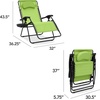 image:imageBest Choice Products Oversized Zero Gravity Chair Folding Outdoor Patio Lounge Recliner wCup Holder Accessory Tray Pillow  Dusty BlueLime Green