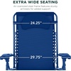 image:imageBest Choice Products Oversized Zero Gravity Chair Folding Outdoor Patio Lounge Recliner wCup Holder Accessory Tray Pillow  Dusty BlueMarine