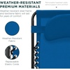 image:imageBest Choice Products Oversized Zero Gravity Chair Folding Outdoor Patio Lounge Recliner wCup Holder Accessory Tray Pillow  Dusty BlueMarine Blue