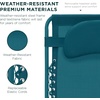 image:imageBest Choice Products Oversized Zero Gravity Chair Folding Outdoor Patio Lounge Recliner wCup Holder Accessory Tray Pillow  Dusty BluePeacock