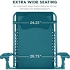 image:imageBest Choice Products Oversized Zero Gravity Chair Folding Outdoor Patio Lounge Recliner wCup Holder Accessory Tray Pillow  Dusty BluePeacock