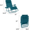 image:imageBest Choice Products Oversized Zero Gravity Chair Folding Outdoor Patio Lounge Recliner wCup Holder Accessory Tray Pillow  Dusty BluePeacock