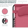 image:imageBest Choice Products Oversized Zero Gravity Chair Folding Outdoor Patio Lounge Recliner wCup Holder Accessory Tray Pillow  Dusty BluePink