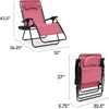 image:imageBest Choice Products Oversized Zero Gravity Chair Folding Outdoor Patio Lounge Recliner wCup Holder Accessory Tray Pillow  Dusty BluePink