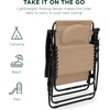 image:imageBest Choice Products Oversized Zero Gravity Chair Folding Outdoor Patio Lounge Recliner wCup Holder Accessory Tray Pillow  Dusty BlueSandBlack