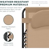 image:imageBest Choice Products Oversized Zero Gravity Chair Folding Outdoor Patio Lounge Recliner wCup Holder Accessory Tray Pillow  Dusty BlueSandBlack