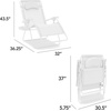 image:imageBest Choice Products Oversized Zero Gravity Chair Folding Outdoor Patio Lounge Recliner wCup Holder Accessory Tray Pillow  Dusty BlueSnow