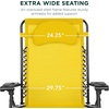 image:imageBest Choice Products Oversized Zero Gravity Chair Folding Outdoor Patio Lounge Recliner wCup Holder Accessory Tray Pillow  Dusty BlueSunflower Yellow