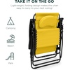 image:imageBest Choice Products Oversized Zero Gravity Chair Folding Outdoor Patio Lounge Recliner wCup Holder Accessory Tray Pillow  Dusty BlueSunflower Yellow