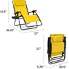 image:imageBest Choice Products Oversized Zero Gravity Chair Folding Outdoor Patio Lounge Recliner wCup Holder Accessory Tray Pillow  Dusty BlueSunflower Yellow