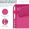 image:imageBest Choice Products Oversized Zero Gravity Chair Folding Outdoor Patio Lounge Recliner wCup Holder Accessory Tray Pillow  Dusty BlueUltimate Pink