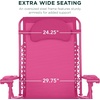 image:imageBest Choice Products Oversized Zero Gravity Chair Folding Outdoor Patio Lounge Recliner wCup Holder Accessory Tray Pillow  Dusty BlueUltimate Pink