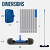 image:imageBest Choice Products Pool Cleaning Kit  3 in 1 Includes Pool Brush Skimmer Net 9 ft Adjustable Aluminum Pole for Wall amp Surface Cleaning of Above Ground Pools Inground Pools Spas Hot Tubs