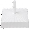 image:imageBest Choice Products 123lb Capacity Fillable Mobile Umbrella Base Heavy Duty Market Stand for Patio Deck Poolside w 4 Wheels 2 Locks 2 Knobs WindResistant Scallop Design  WhiteWhite