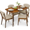 image:imageBest Choice Products 5Piece Dining Set Compact MidCentury Modern Table amp Chair Set for Home Apartment w 4 Chairs Padded Seats amp Backrests Wooden Frame  WalnutOatmealWalnutOatmeal