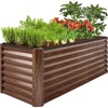 image:imageBest Choice Products 6x3x2ft Outdoor Metal Raised Garden Bed Deep Root Box Planter for Vegetables Flowers Herbs 269 Gallon Capacity 100 Non Toxic Materials  Gun MetalDark Brown