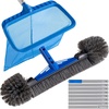 image:imageBest Choice Products Pool Cleaning Kit  3 in 1 Includes Pool Brush Skimmer Net 9 ft Adjustable Aluminum Pole for Wall amp Surface Cleaning of Above Ground Pools Inground Pools Spas Hot Tubs