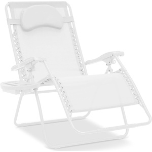 image:imageBest Choice Products Oversized Zero Gravity Chair Folding Outdoor Patio Lounge Recliner wCup Holder Accessory Tray Pillow  Dusty BlueSnow