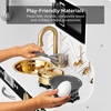 image:imageBest Choice Products Wooden Play Kitchen for Kids Pretend Play Cooking Toy Set with Sink Oven Microwave Refrigerator Ice Maker amp Accessories Kitchen Playset for Toddlers Ages 3  Plush PinkWhite Bevel
