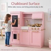 image:imageBest Choice Products Wooden Play Kitchen for Kids Pretend Play Cooking Toy Set with Sink Oven Microwave Refrigerator Ice Maker amp Accessories Kitchen Playset for Toddlers Ages 3  Plush PinkRose