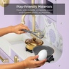 image:imageBest Choice Products Wooden Play Kitchen for Kids Pretend Play Cooking Toy Set with Sink Oven Microwave Refrigerator Ice Maker amp Accessories Kitchen Playset for Toddlers Ages 3  Plush PinkLavender