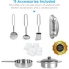 image:imageBest Choice Products Wooden Play Kitchen for Kids Pretend Play Cooking Toy Set with Sink Oven Microwave Refrigerator Ice Maker amp Accessories Kitchen Playset for Toddlers Ages 3  Plush PinkSage