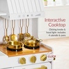 image:imageBest Choice Products Wooden Play Kitchen for Kids Pretend Play Cooking Toy Set with Sink Oven Microwave Refrigerator Ice Maker amp Accessories Kitchen Playset for Toddlers Ages 3  Plush PinkIvory