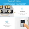 image:imageBest Choice Products Wooden Play Kitchen for Kids Pretend Play Cooking Toy Set with Sink Oven Microwave Refrigerator Ice Maker amp Accessories Kitchen Playset for Toddlers Ages 3  Plush PinkWhite Bevel