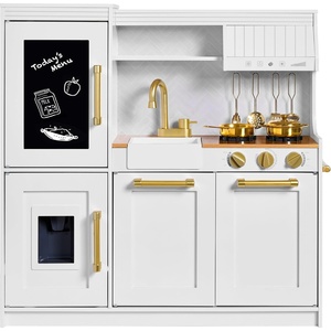 image:imageBest Choice Products Wooden Play Kitchen for Kids Pretend Play Cooking Toy Set with Sink Oven Microwave Refrigerator Ice Maker amp Accessories Kitchen Playset for Toddlers Ages 3  Plush PinkIvory