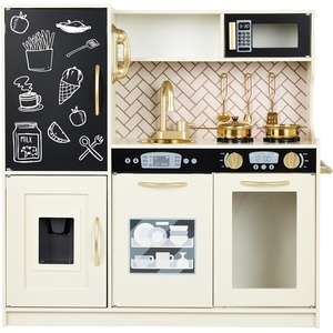 image:imageBest Choice Products Wooden Play Kitchen for Kids Pretend Play Cooking Toy Set with Sink Oven Microwave Refrigerator Ice Maker amp Accessories Kitchen Playset for Toddlers Ages 3  Plush PinkCream