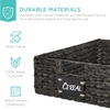 image:imageBest Choice Products Set of 4 9x12in Water Hyacinth Pantry Baskets Woven Organizers wChalkboard Label Chalk Marker  ChestnutBlack