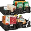 image:imageBest Choice Products Set of 4 9x12in Water Hyacinth Pantry Baskets Woven Organizers wChalkboard Label Chalk Marker  ChestnutBlack