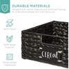 image:imageBest Choice Products Set of 4 9x12in Water Hyacinth Pantry Baskets Woven Organizers wChalkboard Label Chalk Marker  ChestnutBlack