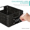 image:imageBest Choice Products Set of 4 9x12in Water Hyacinth Pantry Baskets Woven Organizers wChalkboard Label Chalk Marker  ChestnutBlack