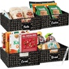 image:imageBest Choice Products Set of 4 9x12in Water Hyacinth Pantry Baskets Woven Organizers wChalkboard Label Chalk Marker  ChestnutBlack