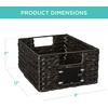 image:imageBest Choice Products Set of 4 9x12in Water Hyacinth Pantry Baskets Woven Organizers wChalkboard Label Chalk Marker  ChestnutBlack